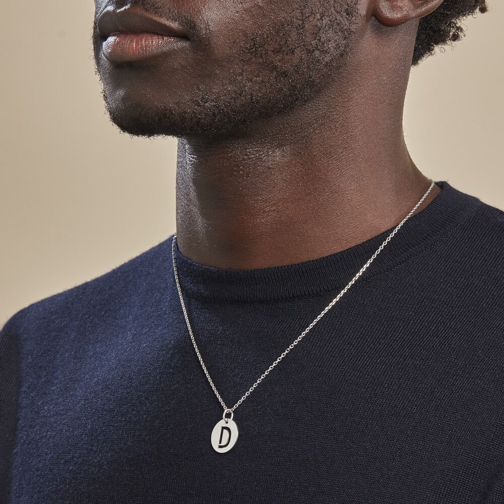Pendentif Elio D Argent Blanc - Pendentifs Famille | Marc Orian