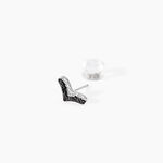 Boucles D'Oreilles Puces Kirabo Or Blanc Diamant - Puces Femme | Marc Orian