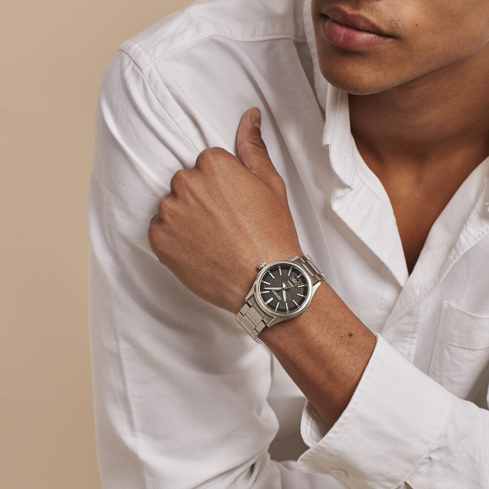 Montre Seiko Classique Noir - Montres étanches Homme | Marc Orian