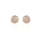 Boucles D'oreilles Puces Rosae Argent Rose Nacre - Puces Femme | Marc Orian