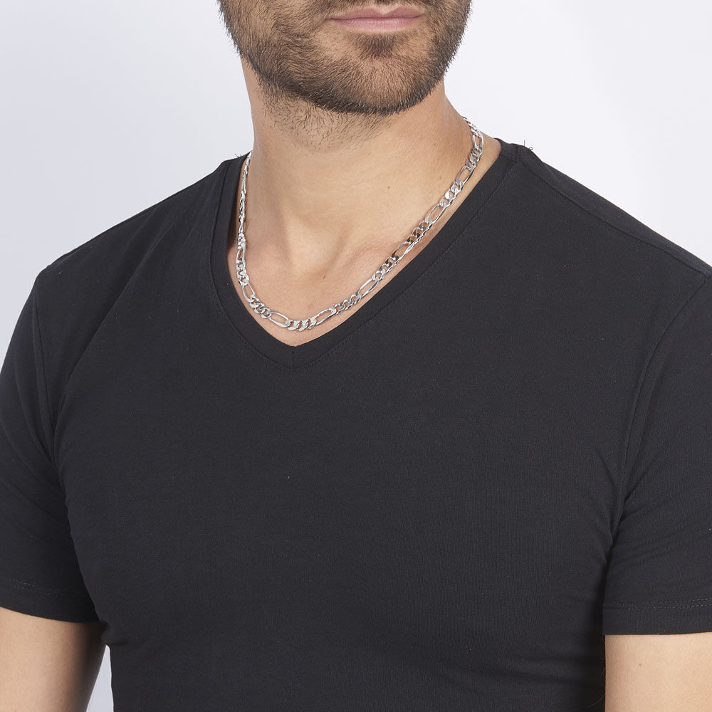 Chaîne Vivian Maille Alternee 1/3 Argent Blanc - Chaines Homme | Marc Orian