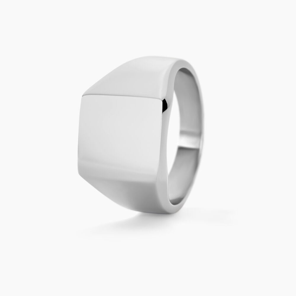 Chevaliere Acier Blanc Winebald - Bijoux fantaisie Homme | Marc Orian