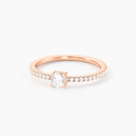 Bague Solitaire Ursi Argent Rose Oxyde De Zirconium - Bijoux fantaisie Femme | Marc Orian