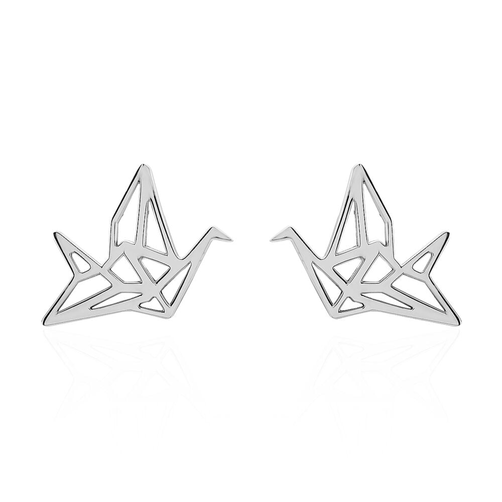 Boucles D'oreilles Puces Colombe Argent Blanc - Puces Femme | Marc Orian