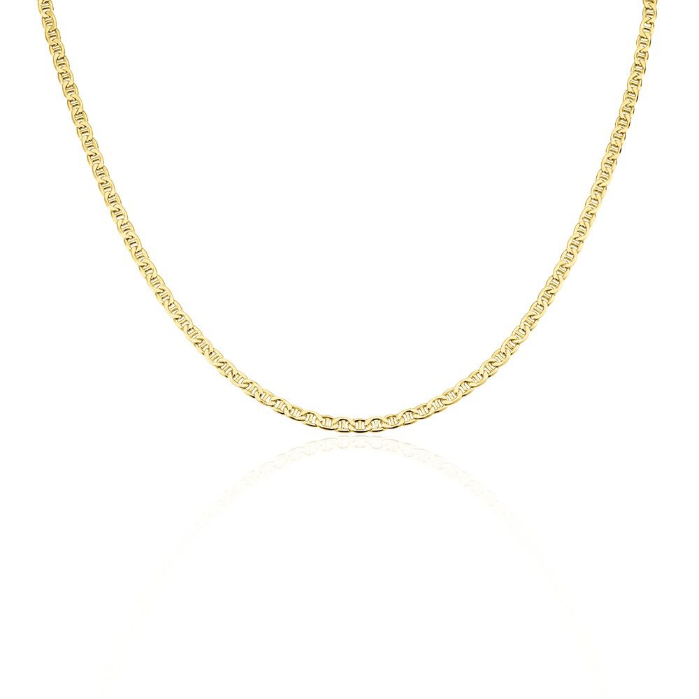 Collier Capucin Or Jaune Maille Marine Plate - Chaines Homme | Marc Orian