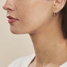 Créoles Argent Rose Agathe - Boucles d'oreilles Créoles Femme | Marc Orian