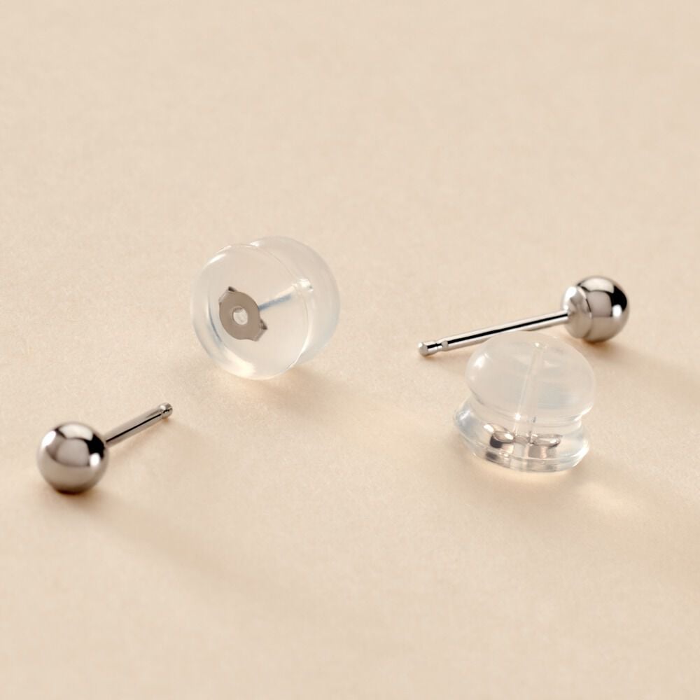 Fermoir Boucle D'oreille Silicone Or Blanc - Soins et accessoires Famille | Marc Orian