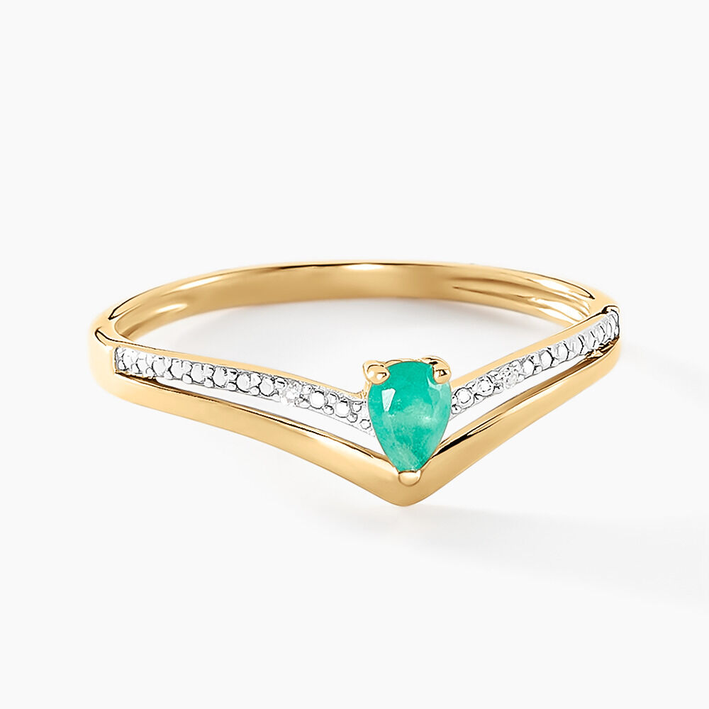 Bague Marjeta Or Jaune Emeraude Diamant - Bagues vintage Femme | Marc Orian