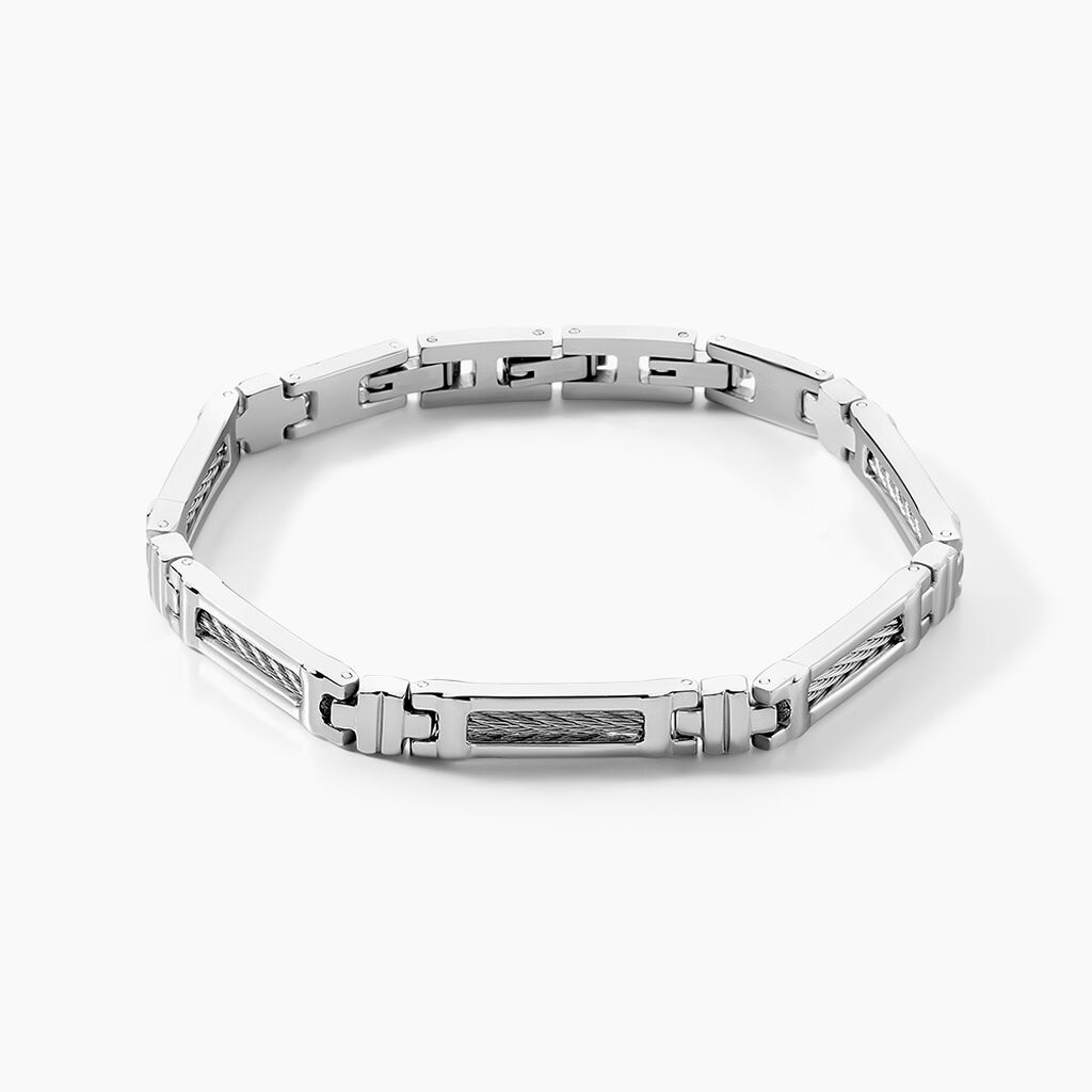 Bracelet Julien Acier Blanc - Bracelets chaînes Homme | Marc Orian