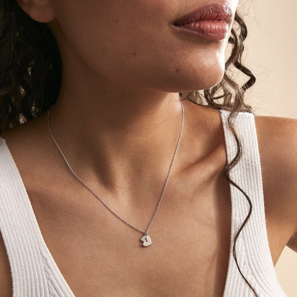 Collier Salli Argent Blanc Oxyde De Zirconium - Colliers avec pierres Femme | Marc Orian