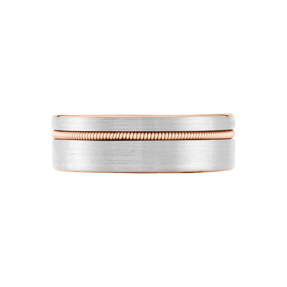 Bague Jourdan Eigger Acier Bicolore - Bagues grosses Homme | Marc Orian