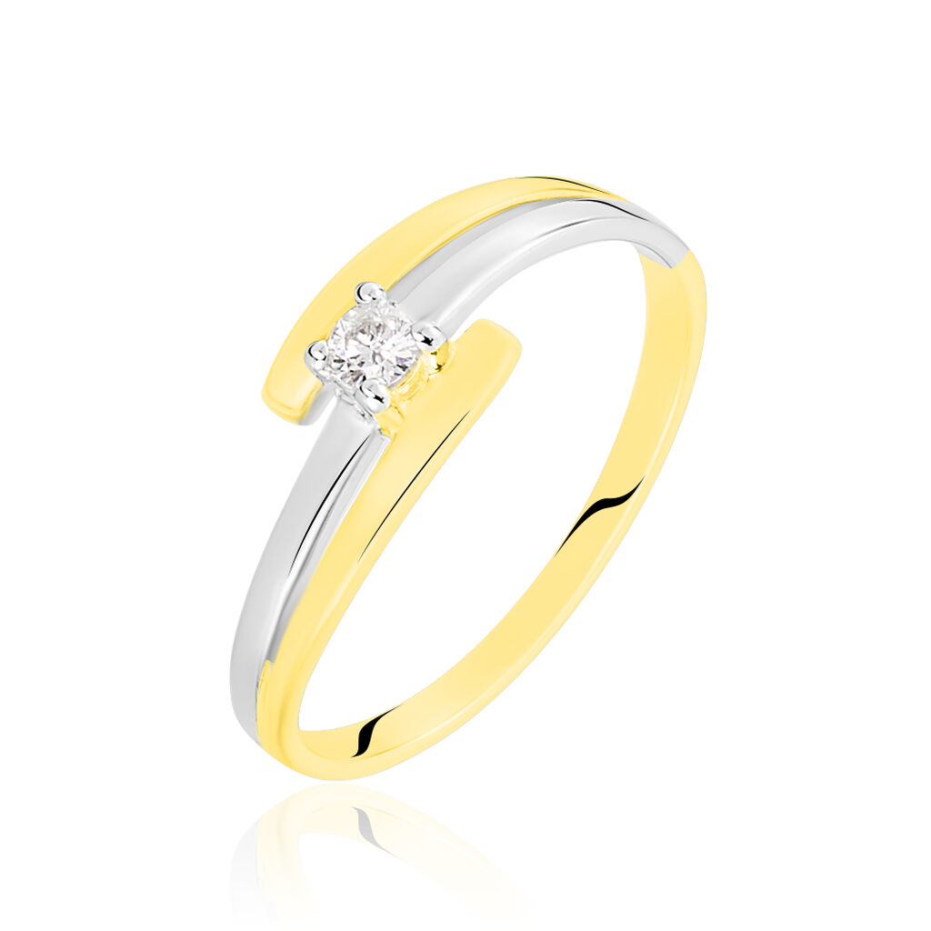 Bague Blandine Or Bicolore Diamant - Parures de mariage Femme | Marc Orian