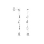 Boucles D'oreilles Pendantes Lorainne Argent Blanc Oxyde De Zirconium - Pendantes Femme | Marc Orian
