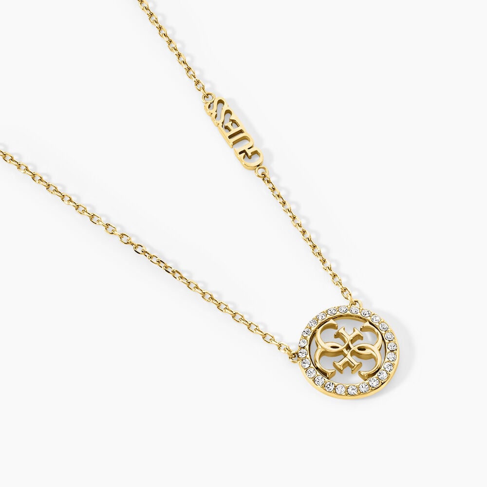 Collier Guess Life In 4G Acier Jaune Oxyde De Zirconium - Colliers avec pierres Femme | Marc Orian