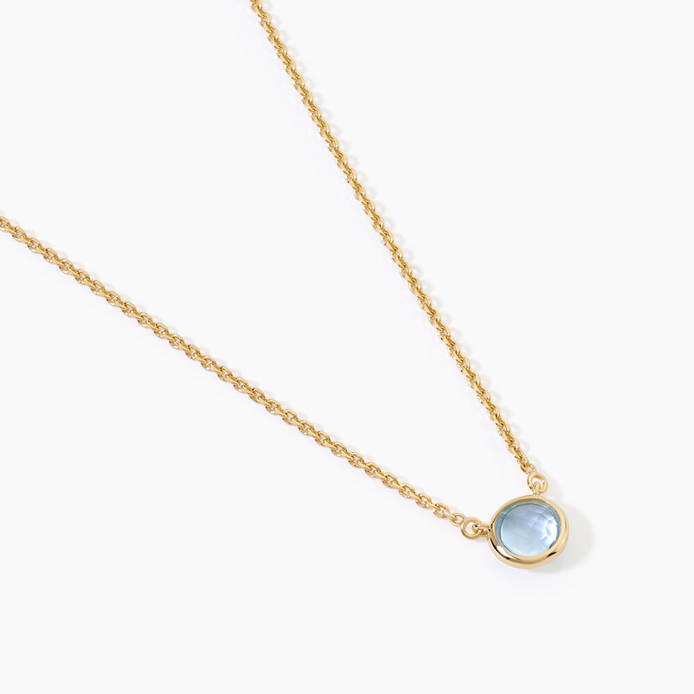 Collier Arenale Argent Dor&eacute; A L'Or 750/1000 Topaze - Colliers avec pierres Femme | Marc Orian