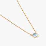 Collier Arenale Argent Dor&eacute; A L'Or 750/1000 Topaze - Colliers avec pierres Femme | Marc Orian