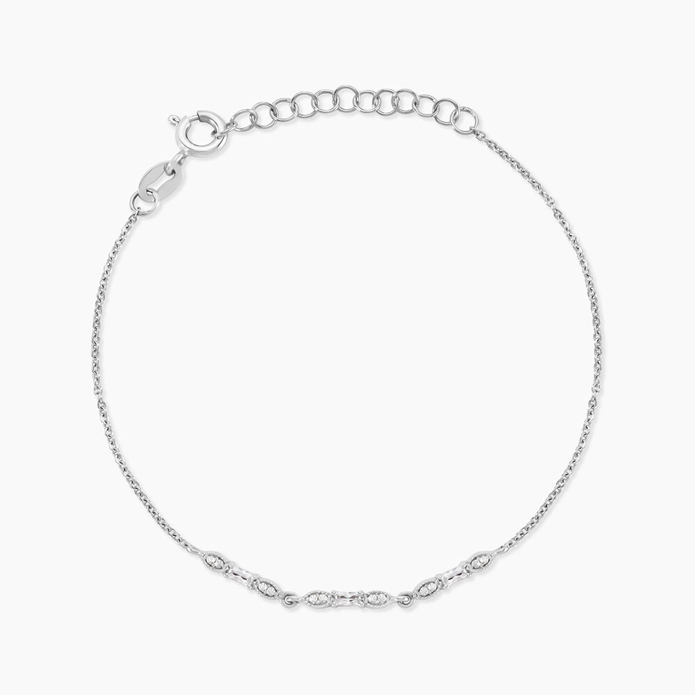 Bracelet Eugenie Argent Blanc Oxyde De Zirconium - Bracelets fantaisie Femme | Marc Orian