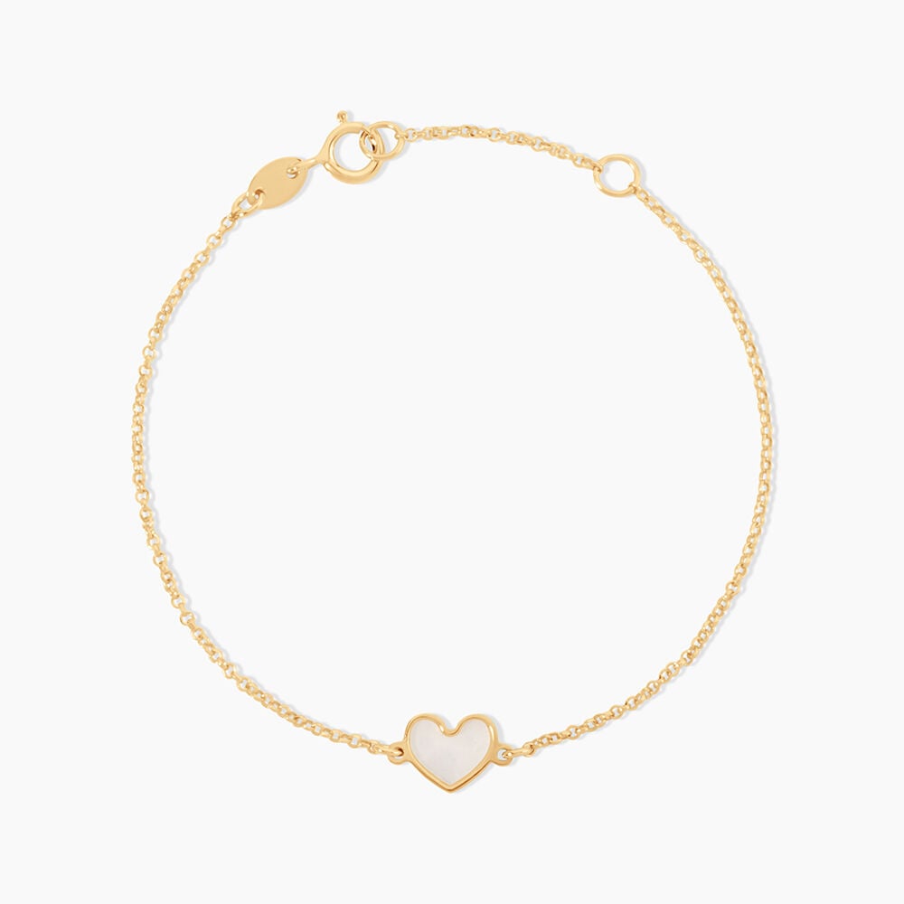 Bracelet Amaryllis Coeur Or Jaune Nacre - Bracelets cha&icirc;nes Enfant | Marc Orian