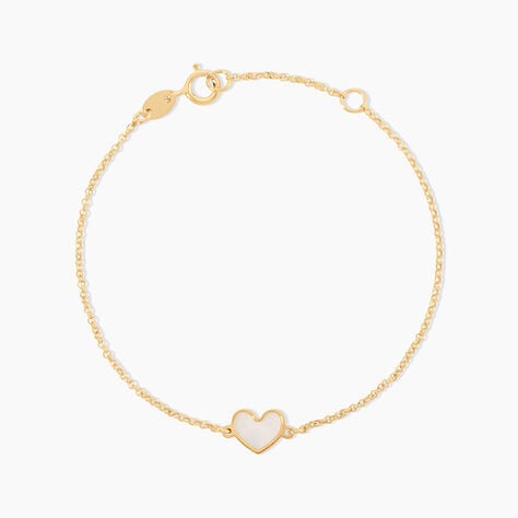 Bracelet Amaryllis Coeur Or Jaune Nacre - Bracelets cha&icirc;nes Enfant | Marc Orian