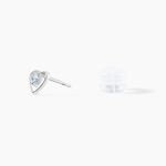 Boucles D'oreilles Puces Luann Or Blanc Topaze - Puces Femme | Marc Orian