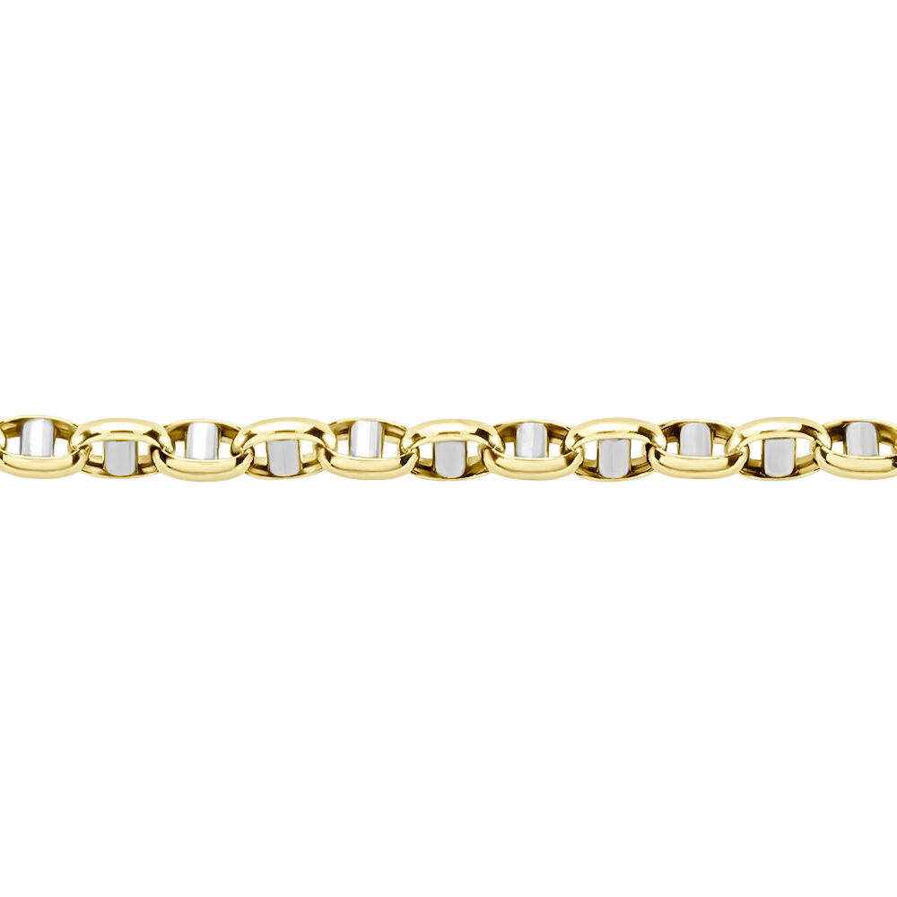 Bracelet Carlo Or Bicolore Maille Marine Ronde - Bracelets mailles Homme | Marc Orian