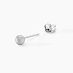 Boucles D'oreilles Puces Ayana Argent Blanc - Puces Femme | Marc Orian
