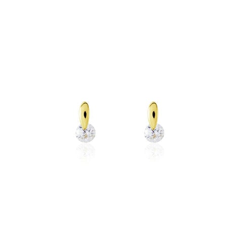 Boucles D'oreilles Pendantes Clementa Or Jaune Oxyde De Zirconium - Pendantes Femme | Marc Orian