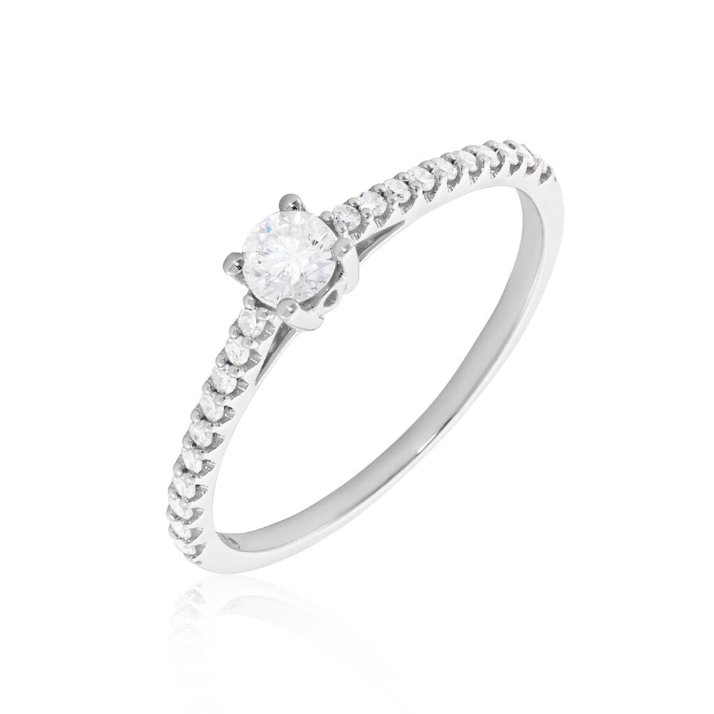 Bague Solitaire Or Blanc Nyala Diamants - Solitaires Femme | Marc Orian