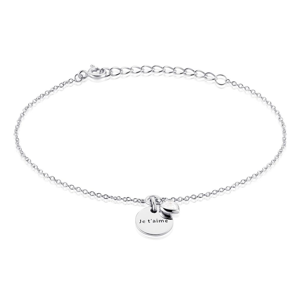 Bracelet Nikoline Argent Blanc Oxyde De Zirconium - Bracelets Medailles Femme | Marc Orian