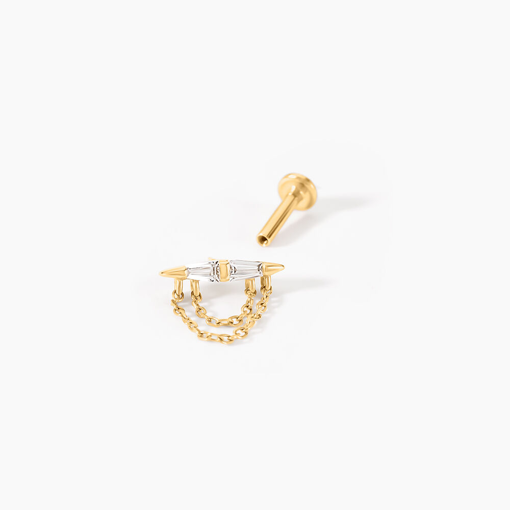 Piercing Brande Or Jaune Oxyde De Zirconium - Piercings Femme | Marc Orian