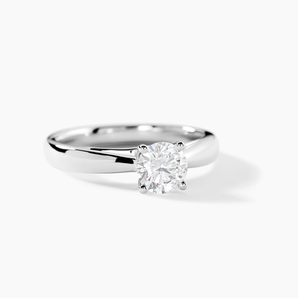 Bague Solitaire Platine Blanc Diamant - Solitaires Femme | Marc Orian