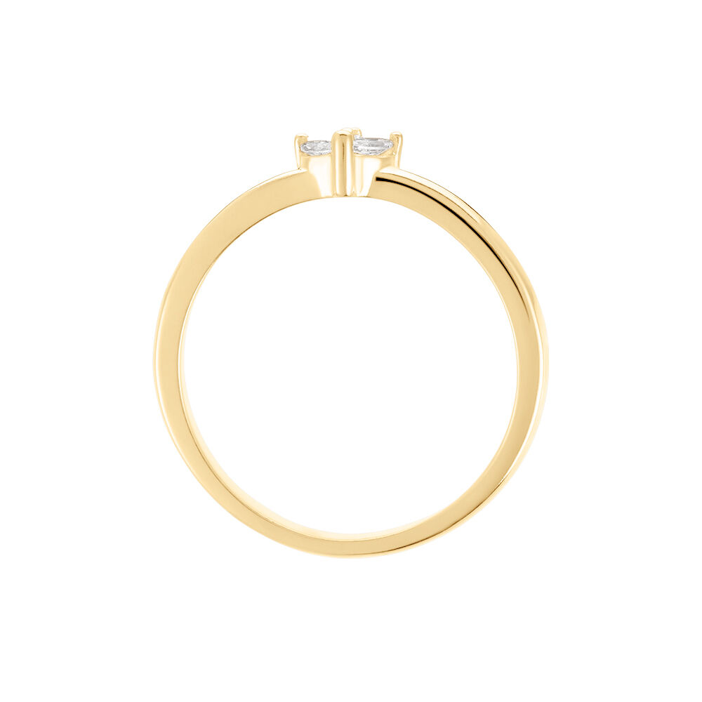 Bague Erma Plaqué Or Doré Oxyde De Zirconium - Bagues avec pierre Femme | Marc Orian