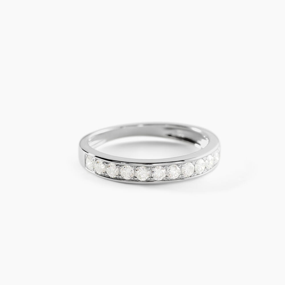 Alliance Dionysa Or Blanc Diamant - Alliances avec pierres Femme | Marc Orian