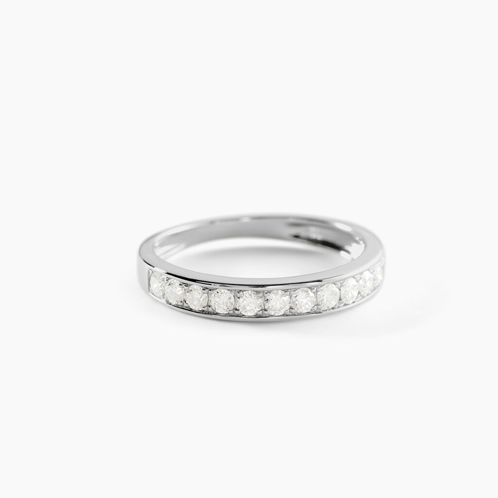 Alliance Dionysa Or Blanc Diamant - Alliances avec pierres Femme | Marc Orian