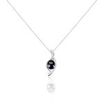 Collier Sharon Argent Blanc C&eacute;ramique Et Oxyde De Zirconium - Colliers avec pierres Femme | Marc Orian