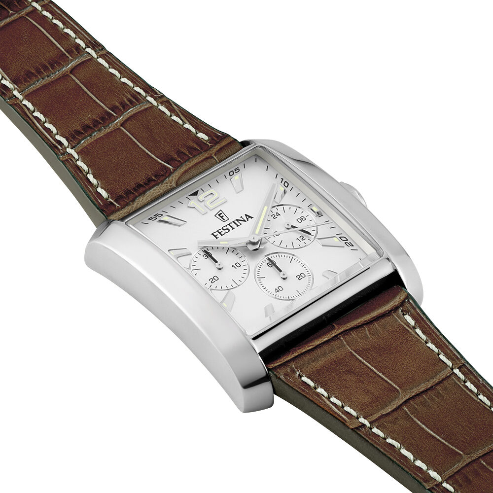 Montre Festina On The Square Chrono Argenté - Montres classiques Homme | Marc Orian