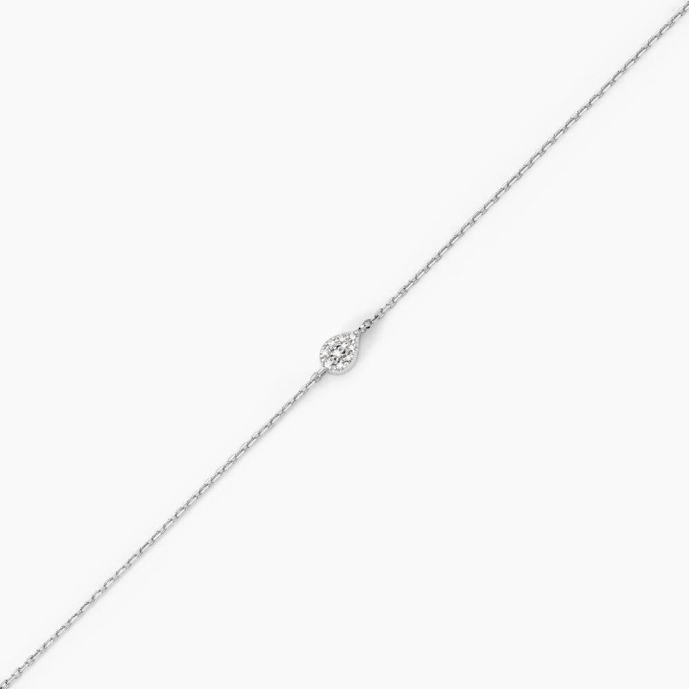 Bracelet Adhira Or Blanc Diamant - Bracelets cha&icirc;nes Femme | Marc Orian