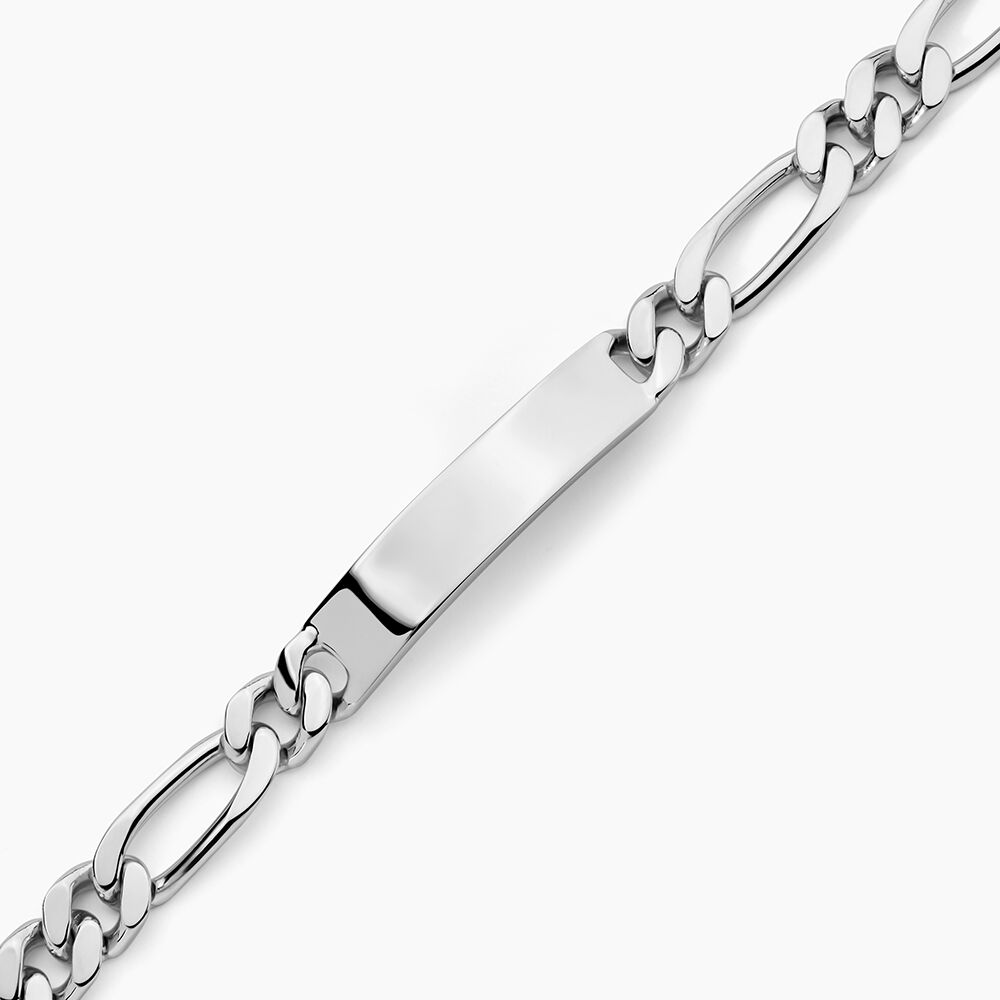Bracelet Identit&eacute; Argent Blanc Vila - Gourmettes Homme | Marc Orian