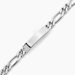 Bracelet Identit&eacute; Argent Blanc Vila - Gourmettes Homme | Marc Orian