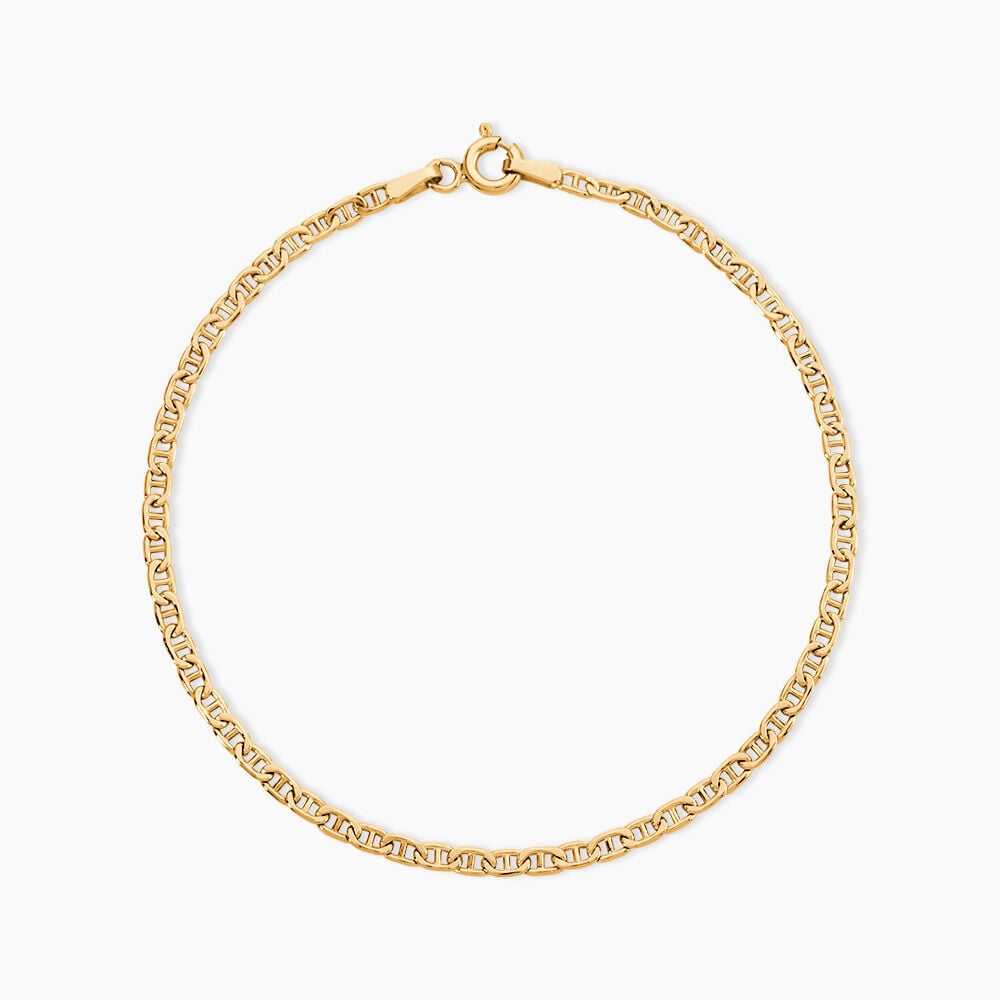 Bracelet Capucin Or Jaune Maille Marine Plate - Bracelets mailles Femme | Marc Orian