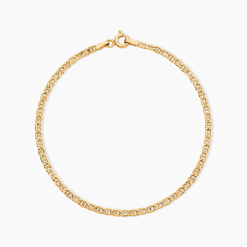 Bracelet Capucin Or Jaune Maille Marine Plate - Bracelets mailles Femme | Marc Orian