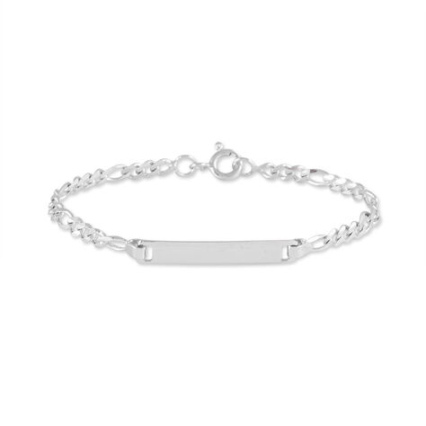 Bracelet Identité Vivian Argent Blanc - Gourmettes Enfant | Marc Orian