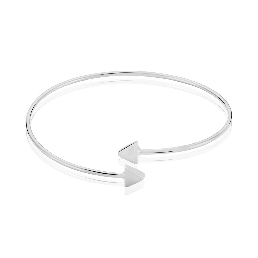 Bracelet Jonc Athanaise Argent Blanc - Bracelets joncs Femme | Marc Orian