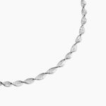 Collier Ciana Torsade Diamante Argent Blanc - Colliers fantaisie Femme | Marc Orian