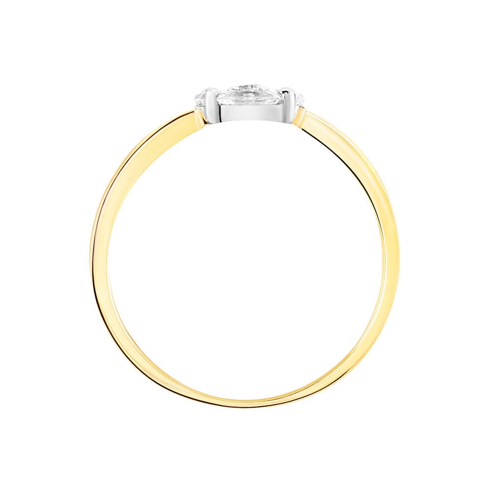 Bague Solitaire Maurena Or Jaune Oxyde De Zirconium - Solitaires Femme | Marc Orian