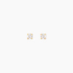 Boucles D'Oreilles Puces One Or Jaune Diamants - Boucles d'oreilles mariage Femme | Marc Orian