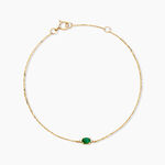 Bracelet Opeyemi Or Jaune Emeraude Diamant - Bracelets cha&icirc;nes Femme | Marc Orian