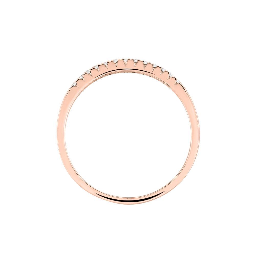 Alliance Pristina Or Rose Diamant - Alliances avec pierres Femme | Marc Orian