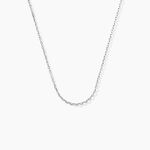 Cha&icirc;ne Igoa Maille For&ccedil;at Diamantee Or Blanc - Chaines Unisex | Marc Orian