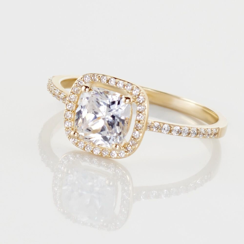 Bague Or Jaune Adrienne Oxydes De Zirconium - Solitaires Femme | Marc Orian